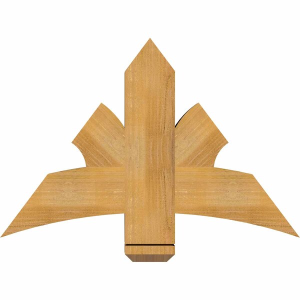 Ekena Millwork Davenport Rough Sawn Timber Gable Bracket, Western Red Cedar, 36"W x 24"H x 4"D x 6"F, 16/12 Pitch GBW036X24X0406DAV00RWR - main